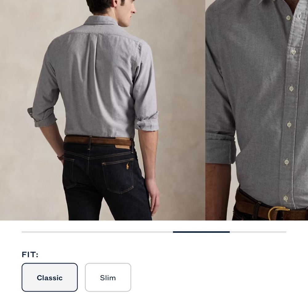 Polo by Ralph Lauren Men's “The Iconic Oxford Shirt” in Slate XXL - Picture 7 of 8